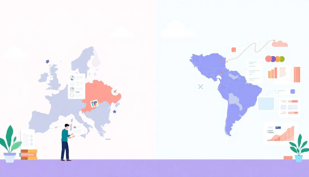 Сравнение европейских и латиноамериканских подходов к аналитике - иллюстрация